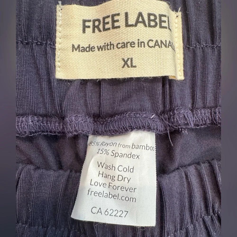 EUC Rai Crop Wide-Leg Pants double as a midi skirt XL navy blue purple - Picture 3 of 11